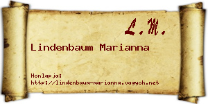 Lindenbaum Marianna névjegykártya